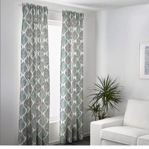 IKEA FJADERKLINT Curtains Discontinued Palm Leaves